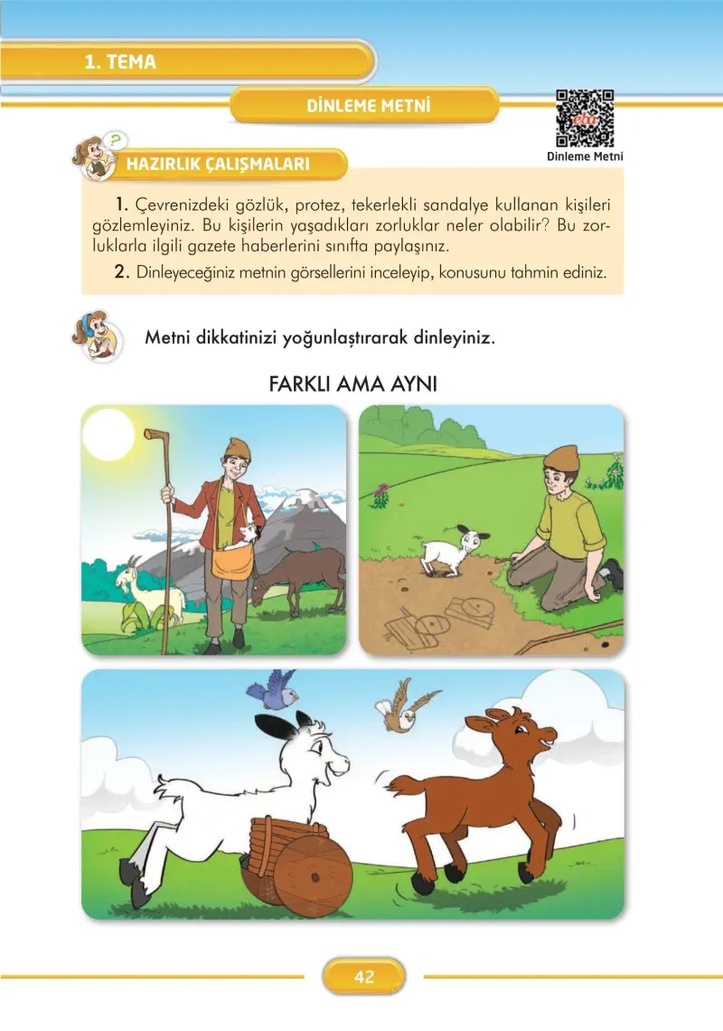 3. Sınıf Türkçe Ders Kitabı Cevapları İlke Yayınları Sayfa 42
