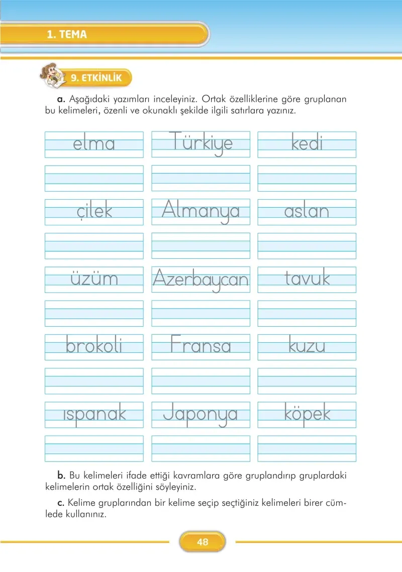 3. Sınıf Türkçe Ders Kitabı Cevapları İlke Yayınları Sayfa 48