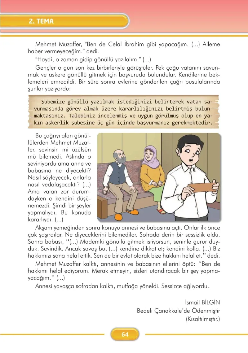 3. Sınıf Türkçe Ders Kitabı Cevapları İlke Yayınları Sayfa 64