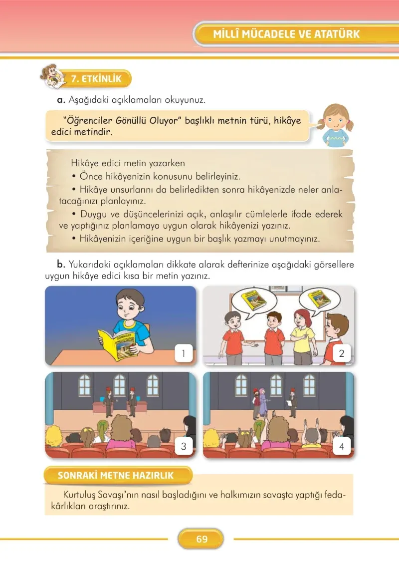 3. Sınıf Türkçe Ders Kitabı Cevapları İlke Yayınları Sayfa 69