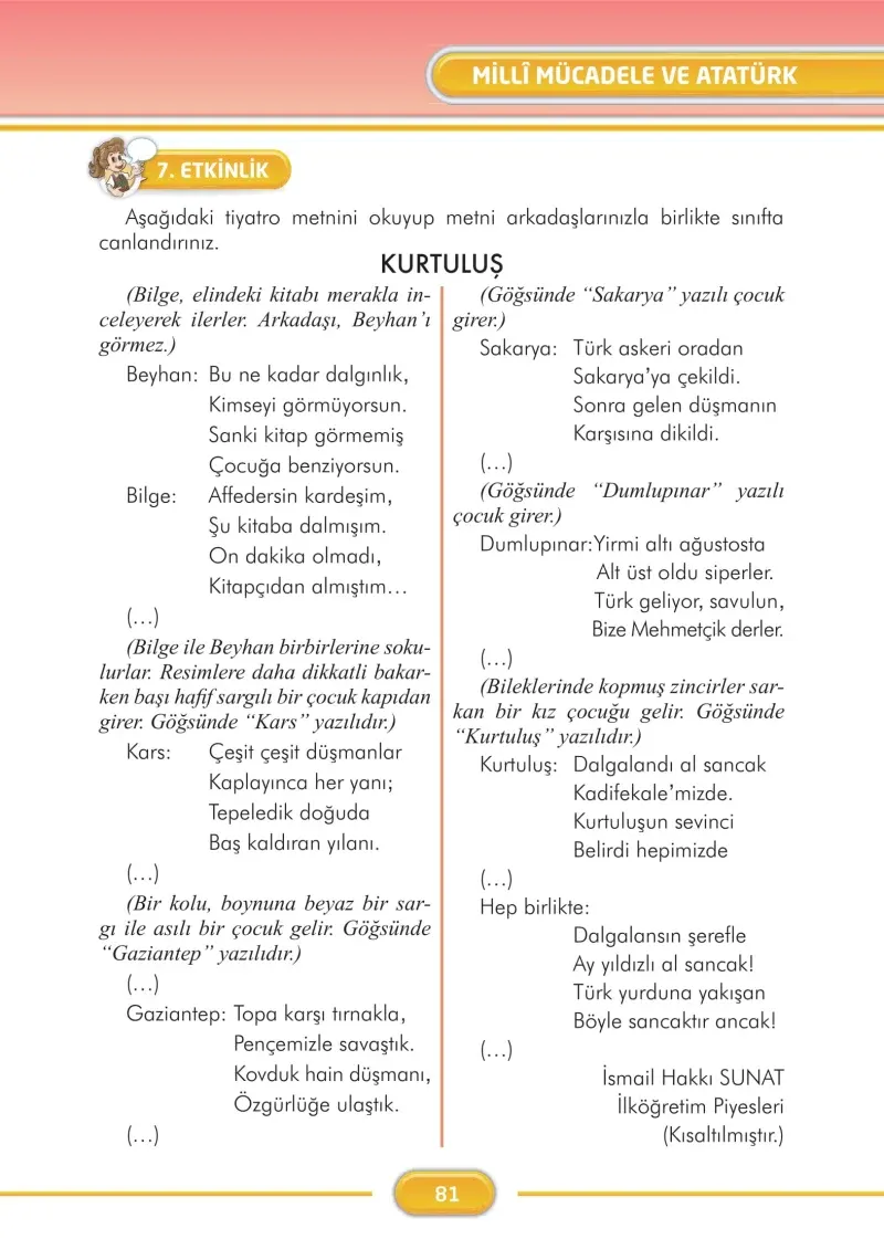 3. Sınıf Türkçe Ders Kitabı Cevapları İlke Yayınları Sayfa 81