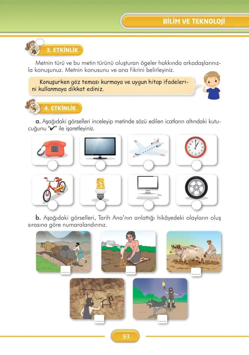 3. Sınıf Türkçe Ders Kitabı Cevapları İlke Yayınları Sayfa 93