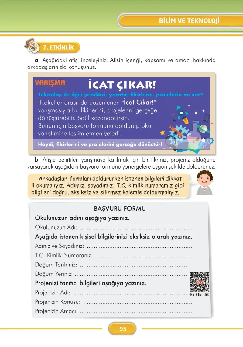 3. Sınıf Türkçe Ders Kitabı Cevapları İlke Yayınları Sayfa 95