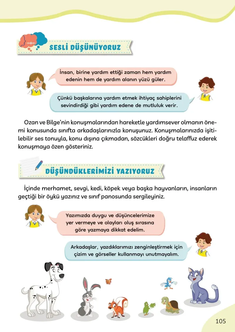 3. Sınıf Türkçe Ders Kitabı Cevapları Meb Yayınları Sayfa 105