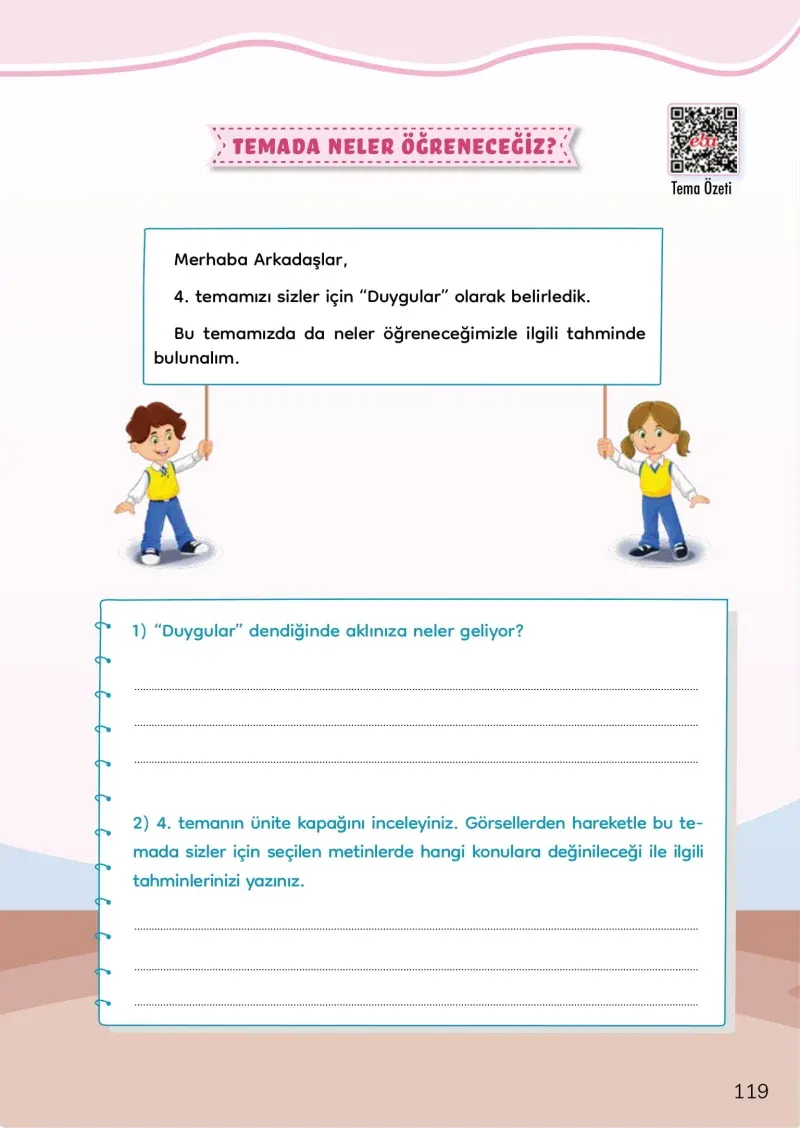 3. Sınıf Türkçe Ders Kitabı Cevapları Meb Yayınları Sayfa 119