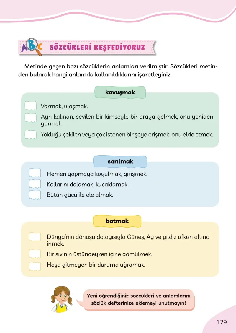 3. Sınıf Türkçe Ders Kitabı Cevapları Meb Yayınları Sayfa 129