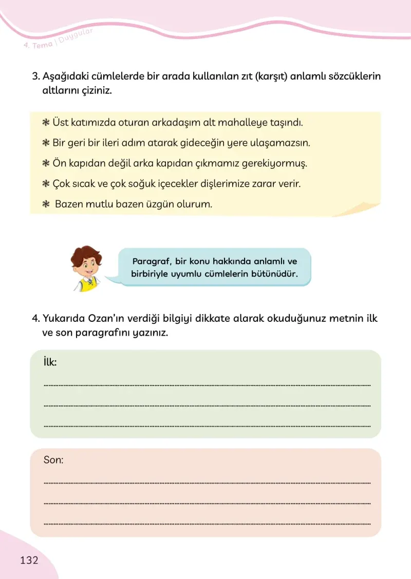 3. Sınıf Türkçe Ders Kitabı Cevapları Meb Yayınları Sayfa 132