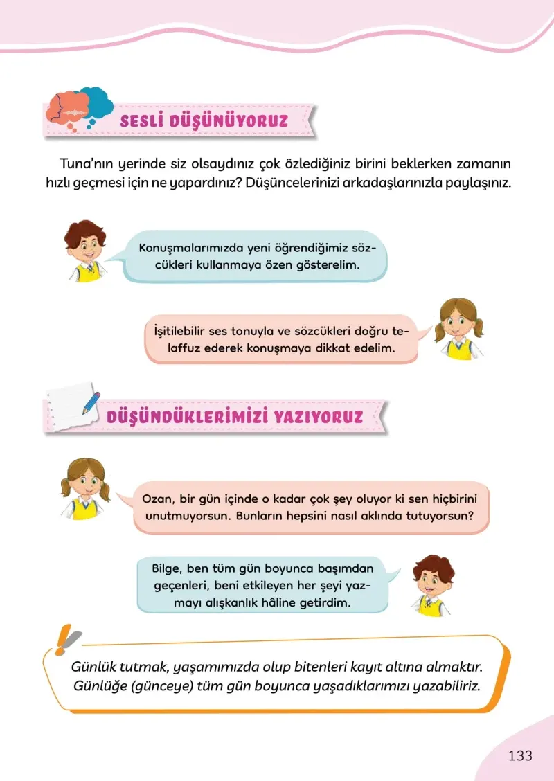 3. Sınıf Türkçe Ders Kitabı Cevapları Meb Yayınları Sayfa 133