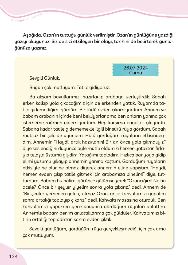 3. Sınıf Türkçe Ders Kitabı Cevapları Meb Yayınları Sayfa 134
