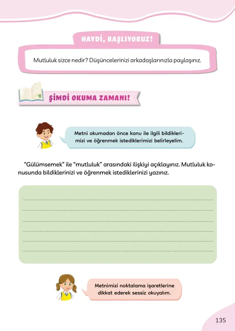 3. Sınıf Türkçe Ders Kitabı Cevapları Meb Yayınları Sayfa 135