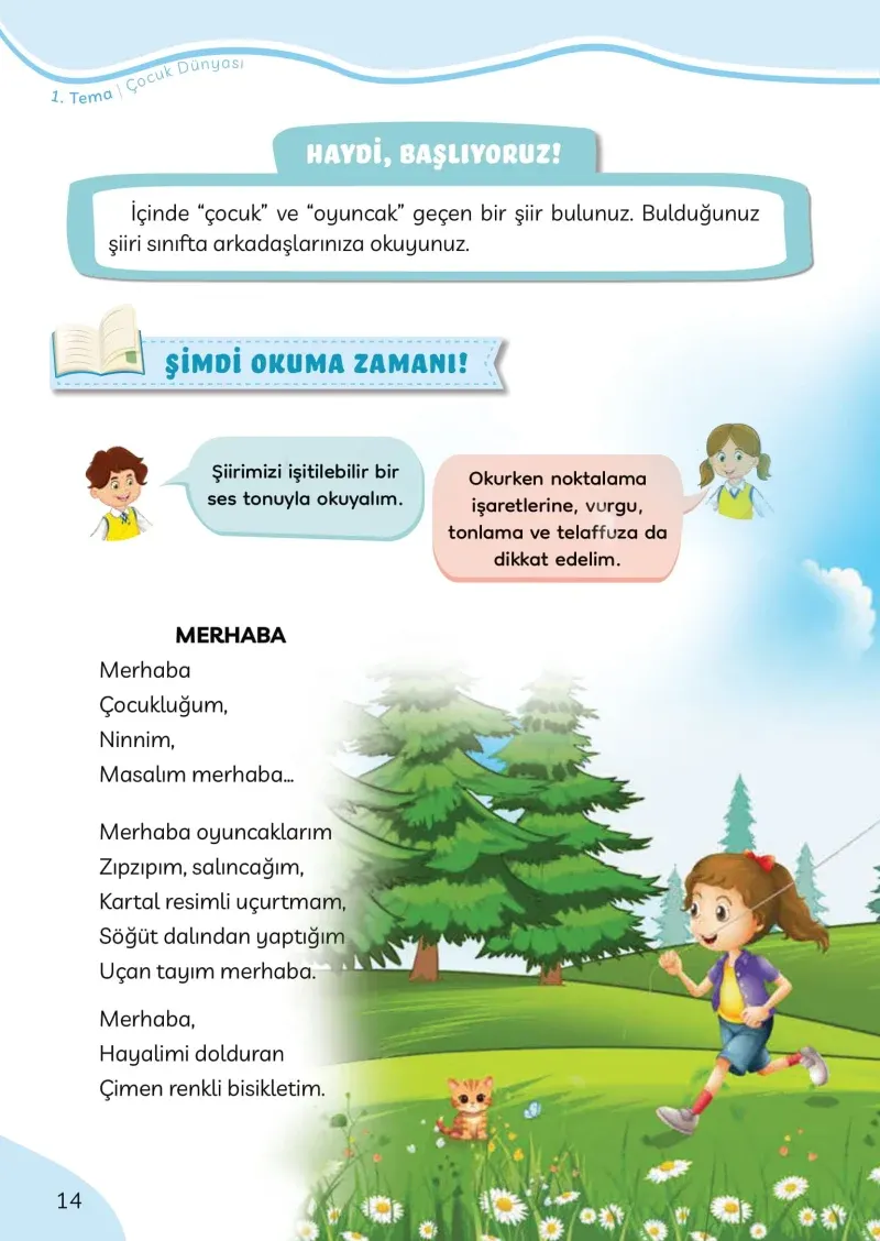 3. Sınıf Türkçe Ders Kitabı Cevapları Meb Yayınları Sayfa 14