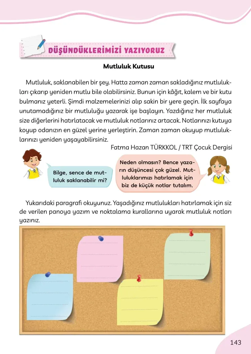 3. Sınıf Türkçe Ders Kitabı Cevapları Meb Yayınları Sayfa 143