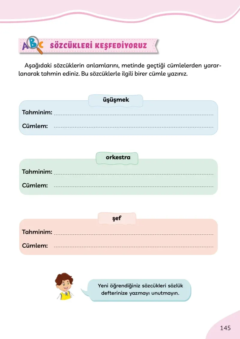 3. Sınıf Türkçe Ders Kitabı Cevapları Meb Yayınları Sayfa 145