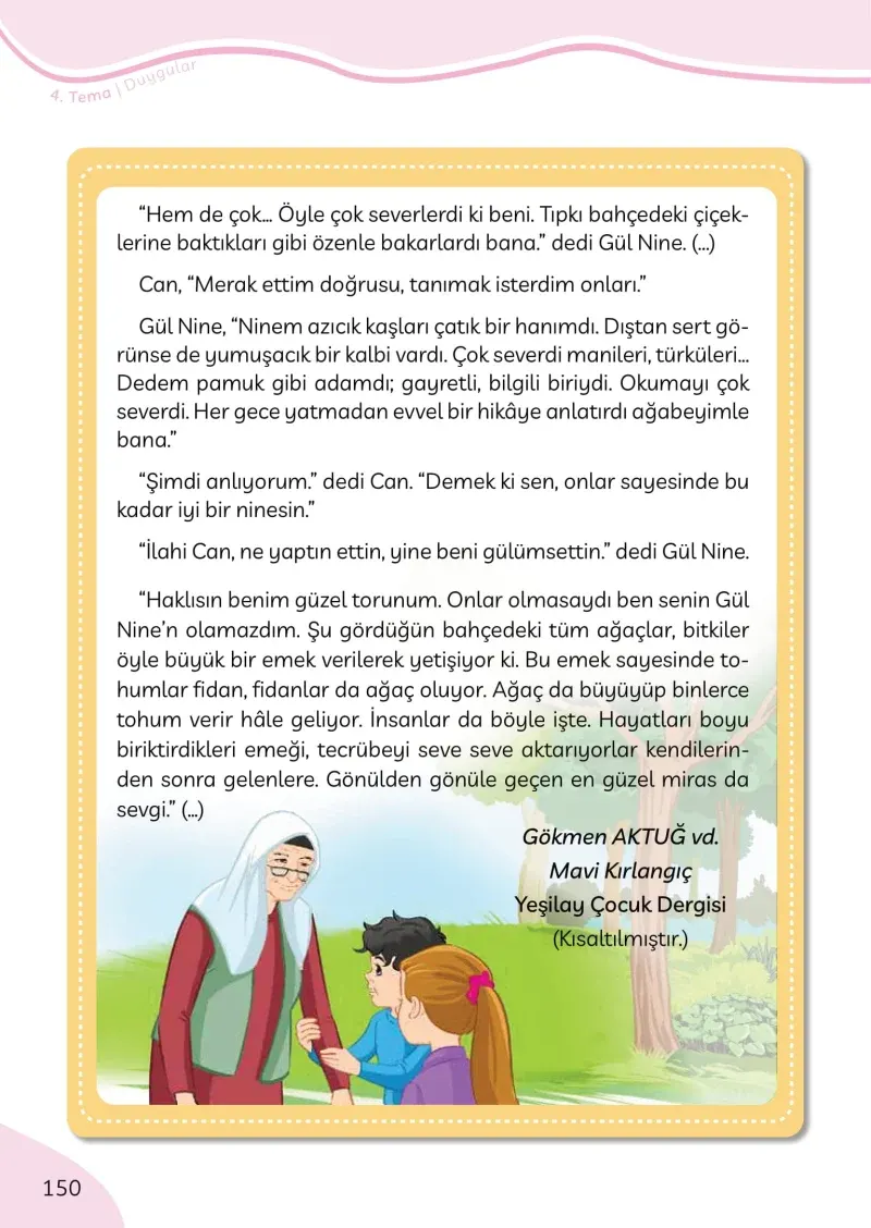 3. Sınıf Türkçe Ders Kitabı Cevapları Meb Yayınları Sayfa 150
