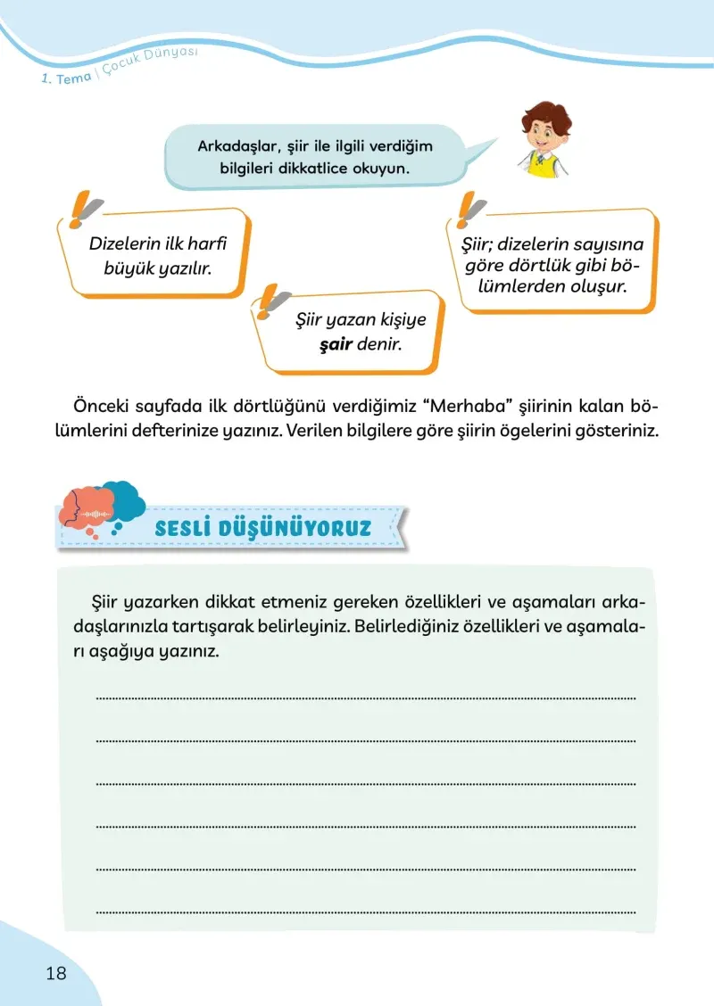 3. Sınıf Türkçe Ders Kitabı Cevapları Meb Yayınları Sayfa 18