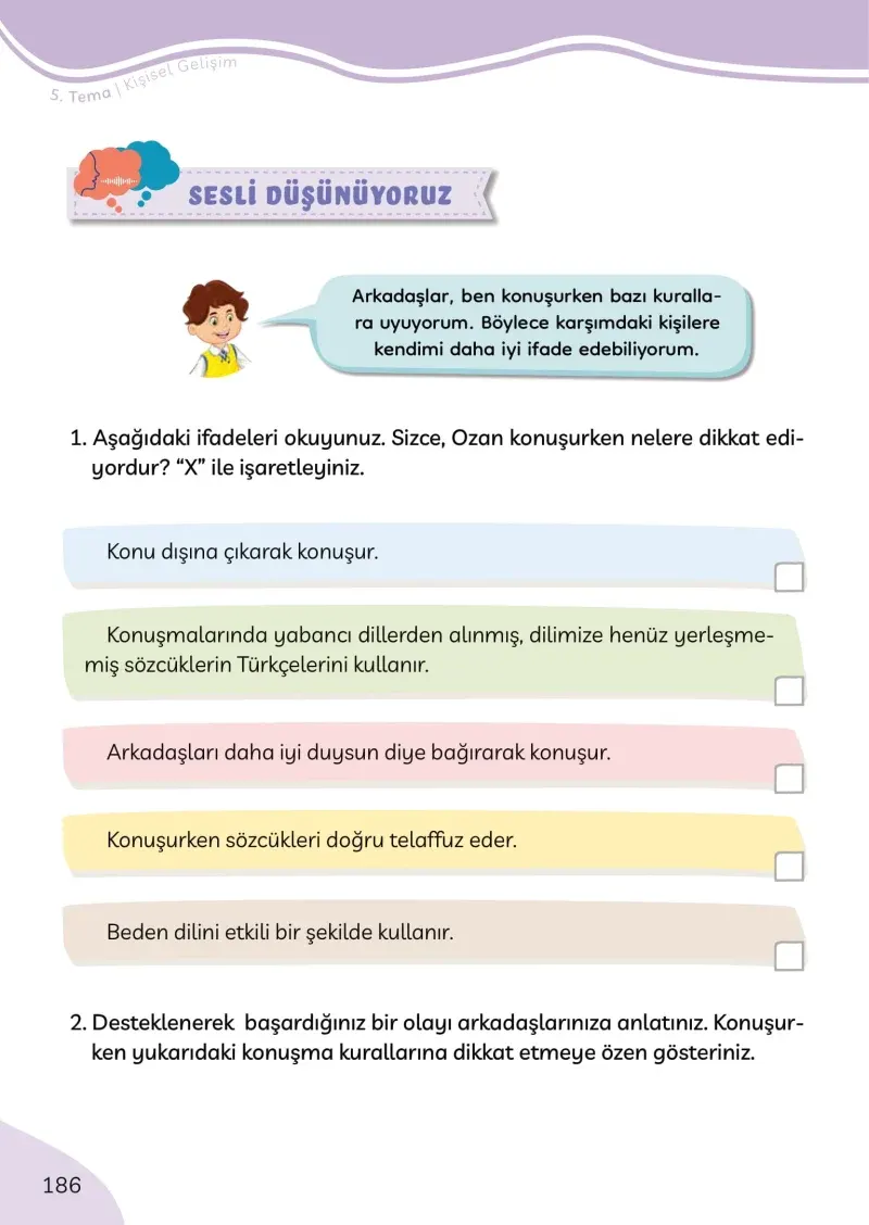 3. Sınıf Türkçe Ders Kitabı Cevapları Meb Yayınları Sayfa 186