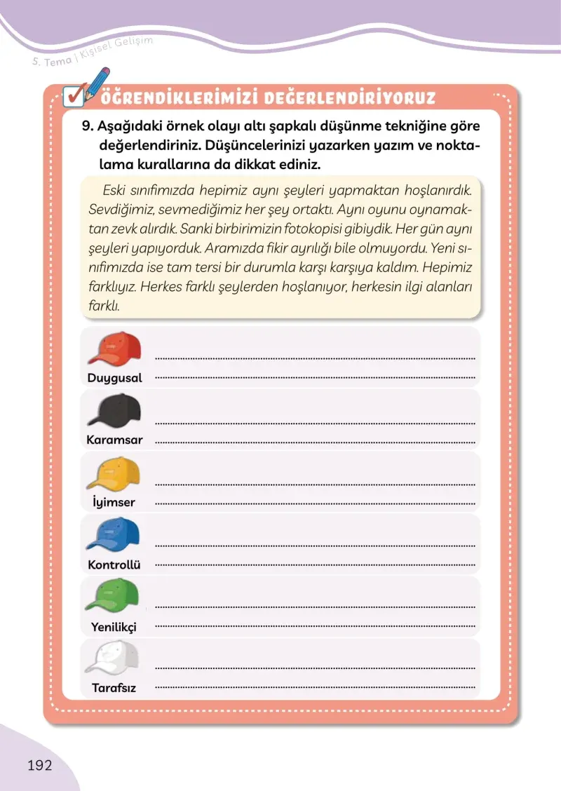 3. Sınıf Türkçe Ders Kitabı Cevapları Meb Yayınları Sayfa 192