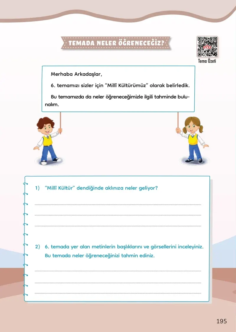 3. Sınıf Türkçe Ders Kitabı Cevapları Meb Yayınları Sayfa 195
