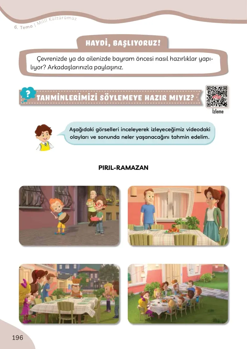 3. Sınıf Türkçe Ders Kitabı Cevapları Meb Yayınları Sayfa 196