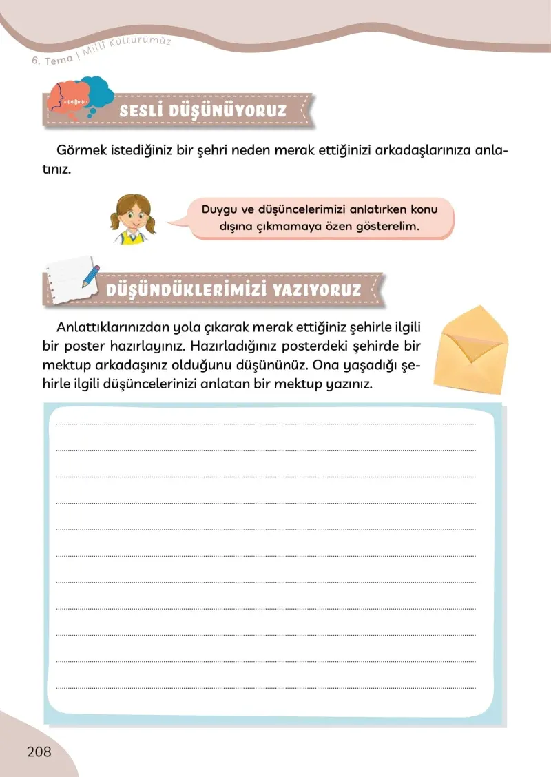 3. Sınıf Türkçe Ders Kitabı Cevapları Meb Yayınları Sayfa 208