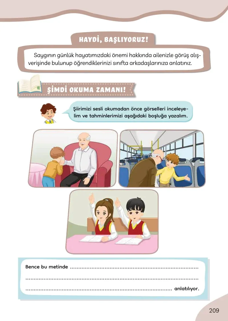 3. Sınıf Türkçe Ders Kitabı Cevapları Meb Yayınları Sayfa 209