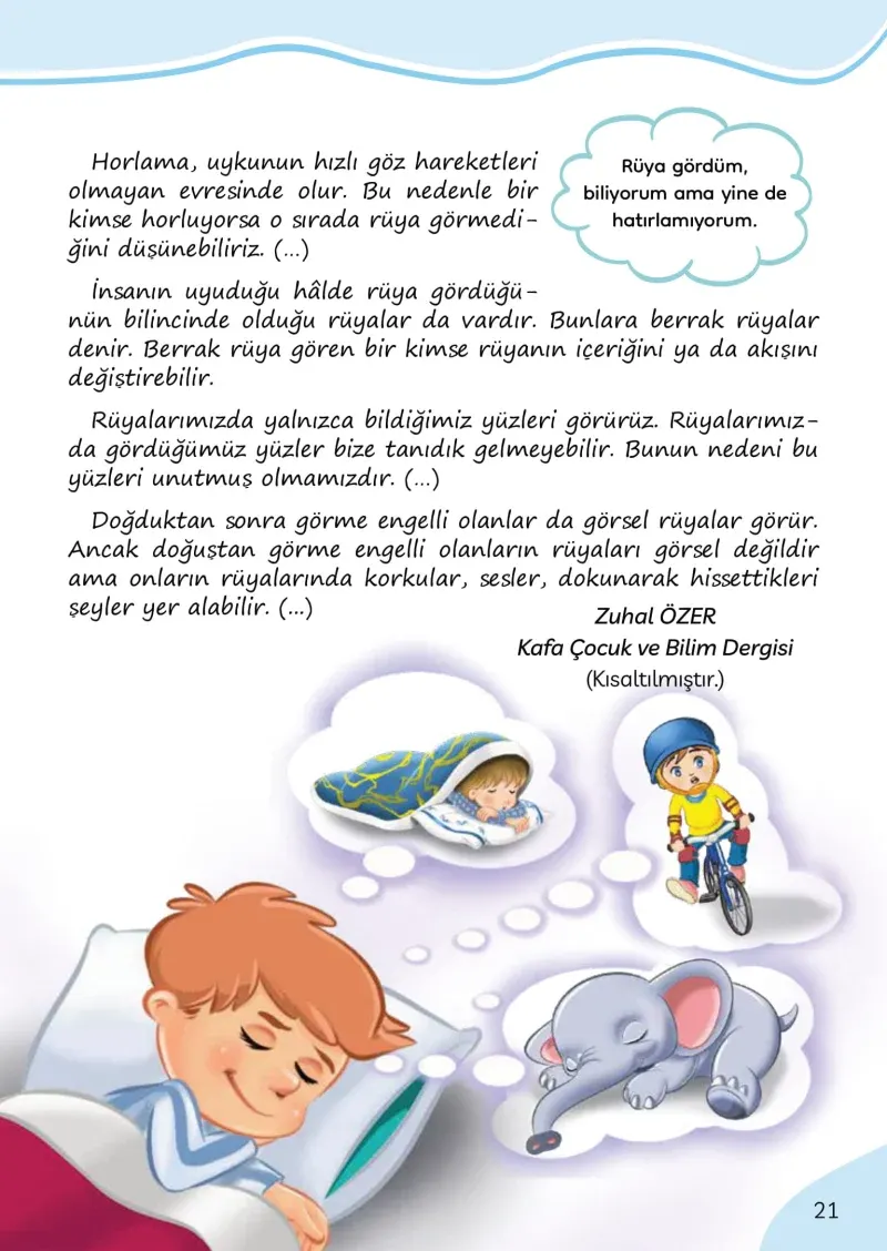 3. Sınıf Türkçe Ders Kitabı Cevapları Meb Yayınları Sayfa 21