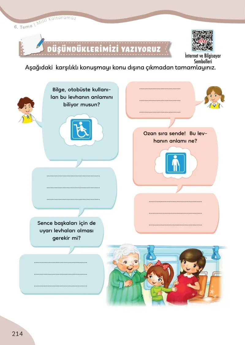 3. Sınıf Türkçe Ders Kitabı Cevapları Meb Yayınları Sayfa 214