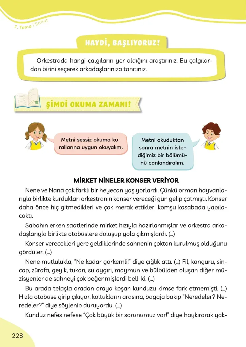 3. Sınıf Türkçe Ders Kitabı Cevapları Meb Yayınları Sayfa 228