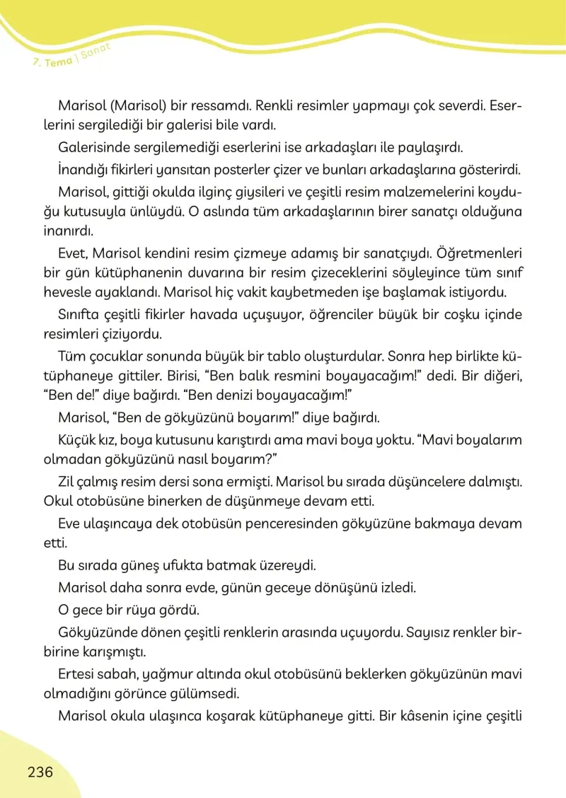 3. Sınıf Türkçe Ders Kitabı Cevapları Meb Yayınları Sayfa 236