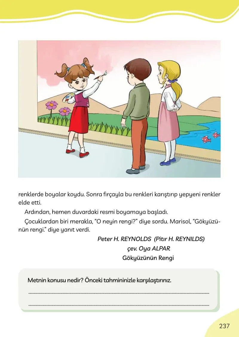 3. Sınıf Türkçe Ders Kitabı Cevapları Meb Yayınları Sayfa 237