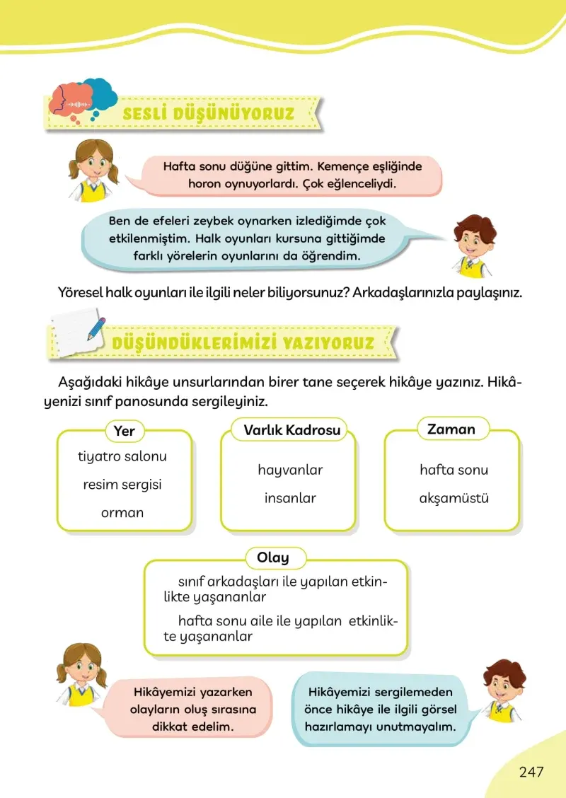 3. Sınıf Türkçe Ders Kitabı Cevapları Meb Yayınları Sayfa 247
