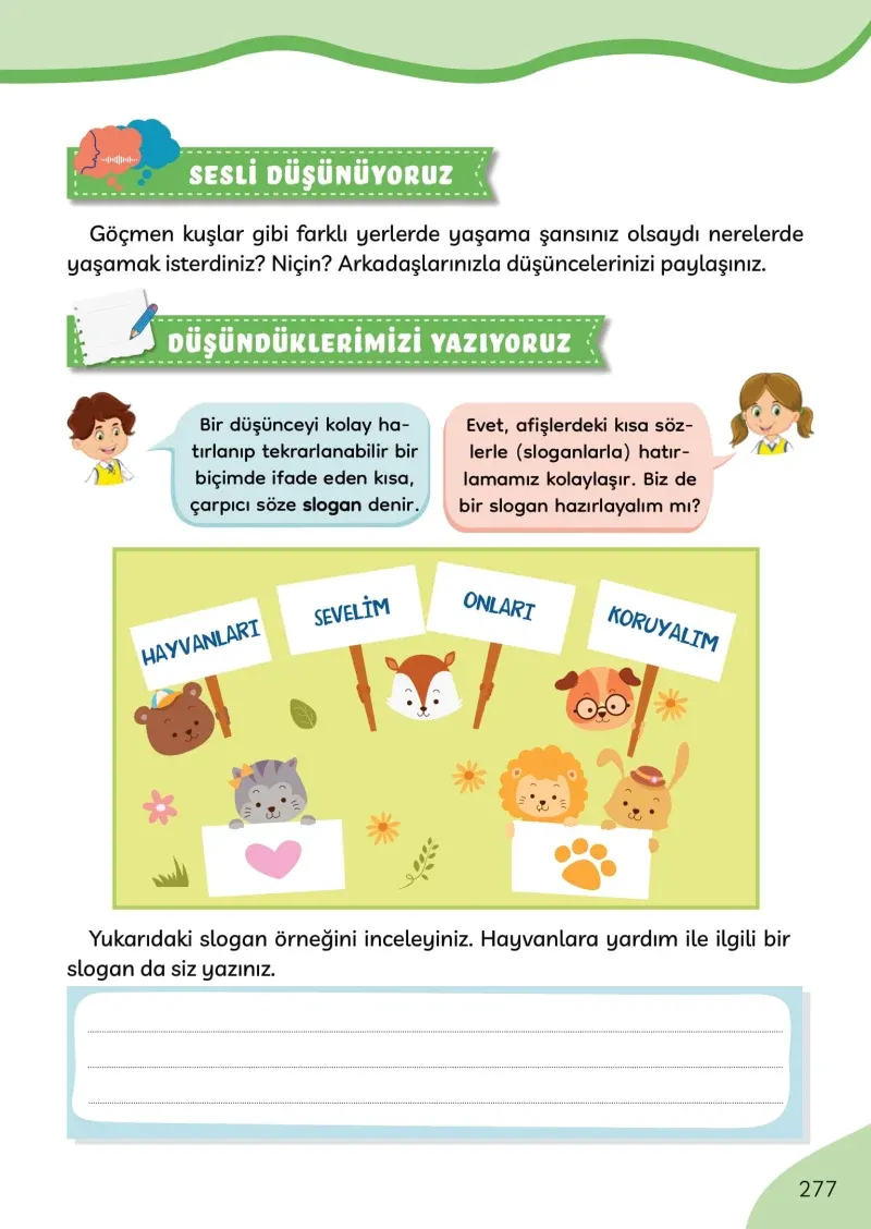 3. Sınıf Türkçe Ders Kitabı Cevapları Meb Yayınları Sayfa 277
