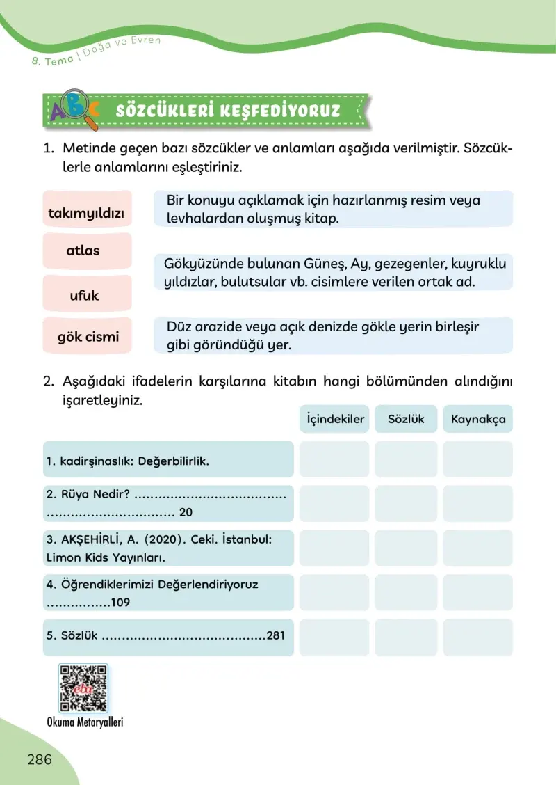 3. Sınıf Türkçe Ders Kitabı Cevapları Meb Yayınları Sayfa 286