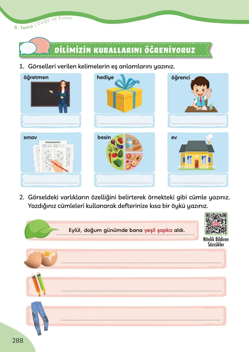 3. Sınıf Türkçe Ders Kitabı Cevapları Meb Yayınları Sayfa 288