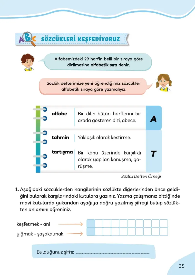 3. Sınıf Türkçe Ders Kitabı Cevapları Meb Yayınları Sayfa 35