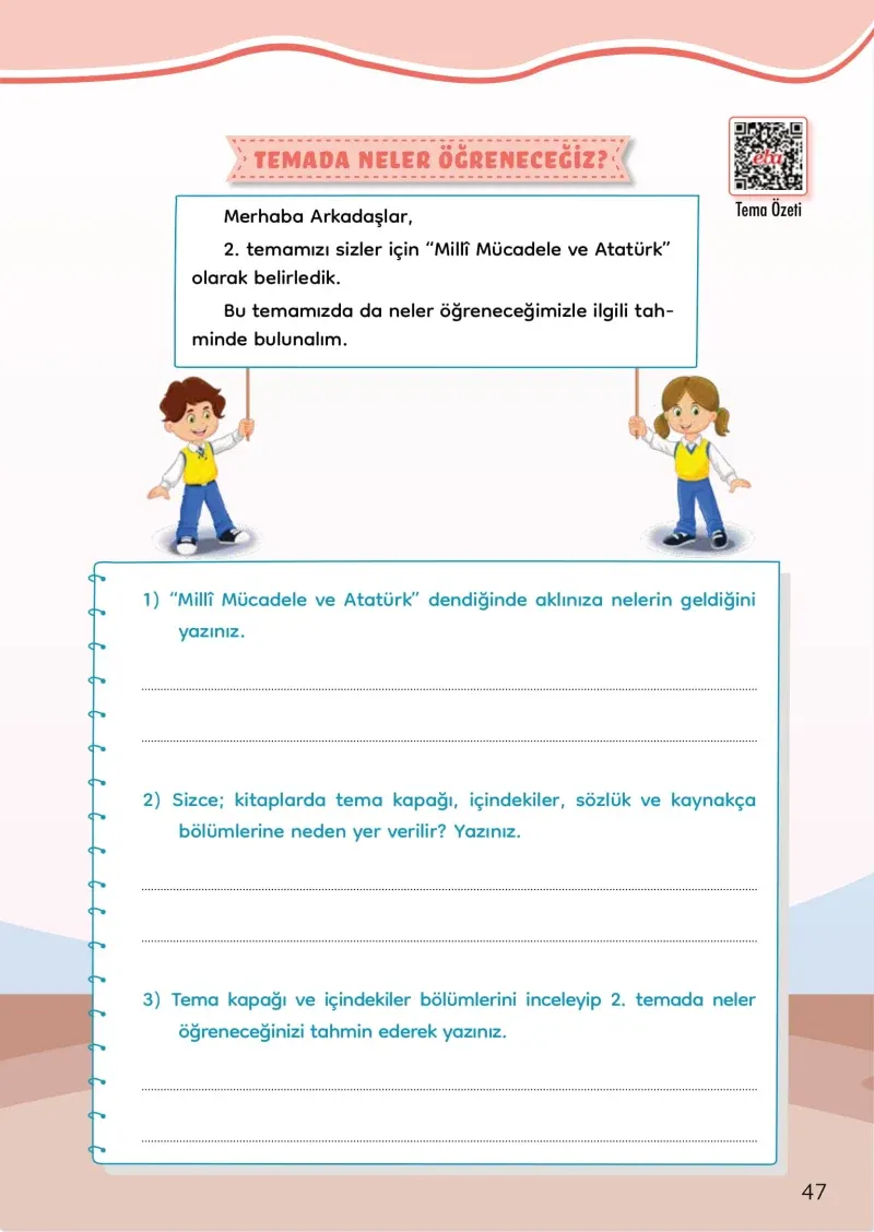 3. Sınıf Türkçe Ders Kitabı Cevapları Meb Yayınları Sayfa 47