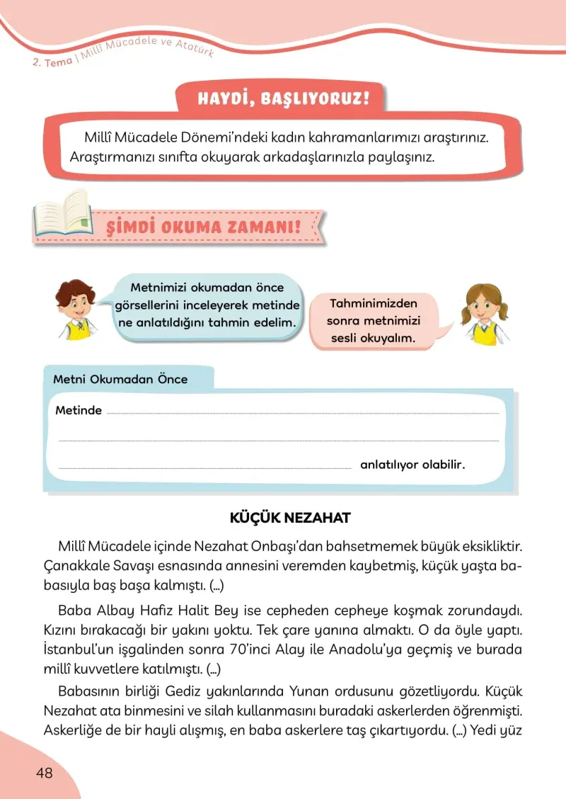 3. Sınıf Türkçe Ders Kitabı Cevapları Meb Yayınları Sayfa 48