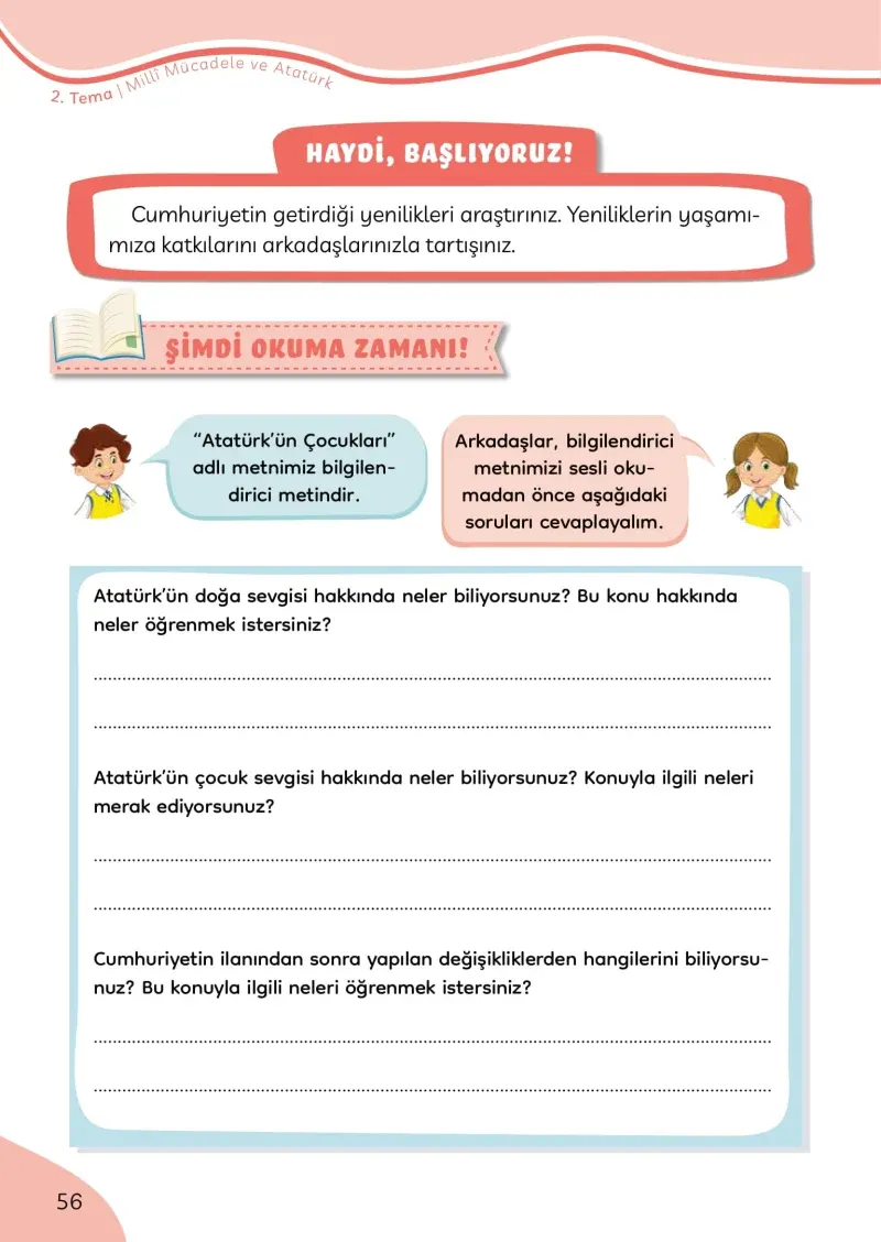 3. Sınıf Türkçe Ders Kitabı Cevapları Meb Yayınları Sayfa 56