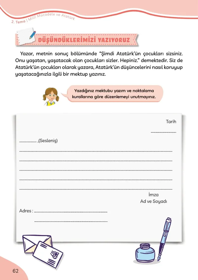 3. Sınıf Türkçe Ders Kitabı Cevapları Meb Yayınları Sayfa 62