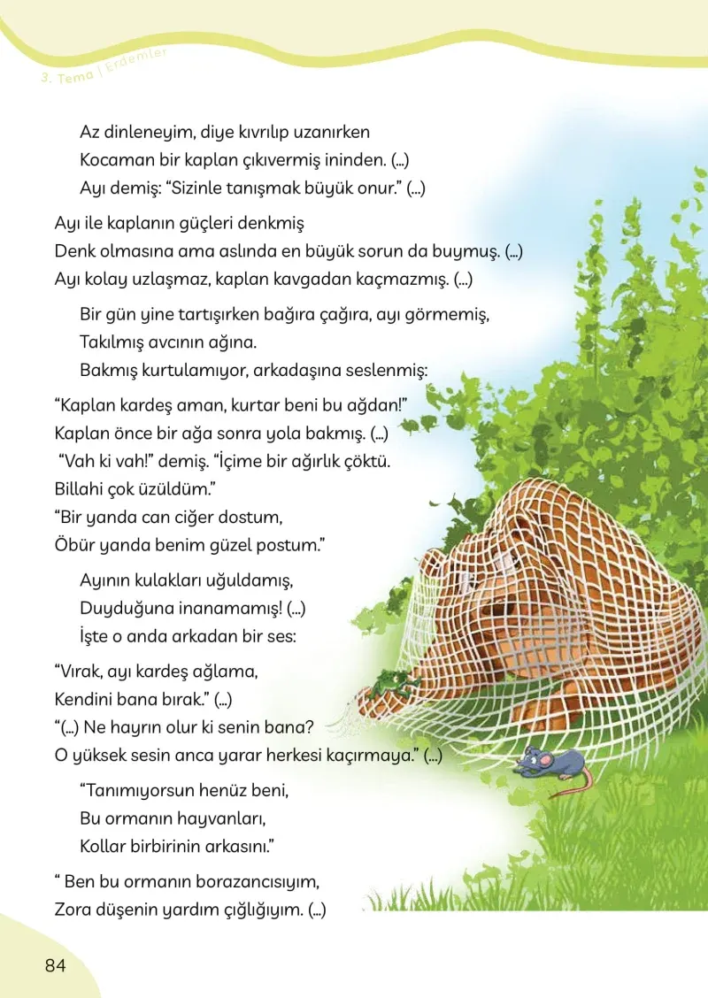 3. Sınıf Türkçe Ders Kitabı Cevapları Meb Yayınları Sayfa 84