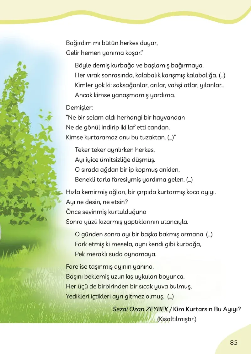 3. Sınıf Türkçe Ders Kitabı Cevapları Meb Yayınları Sayfa 85