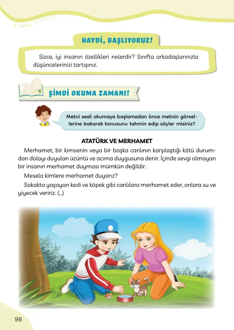 3. Sınıf Türkçe Ders Kitabı Cevapları Meb Yayınları Sayfa 98