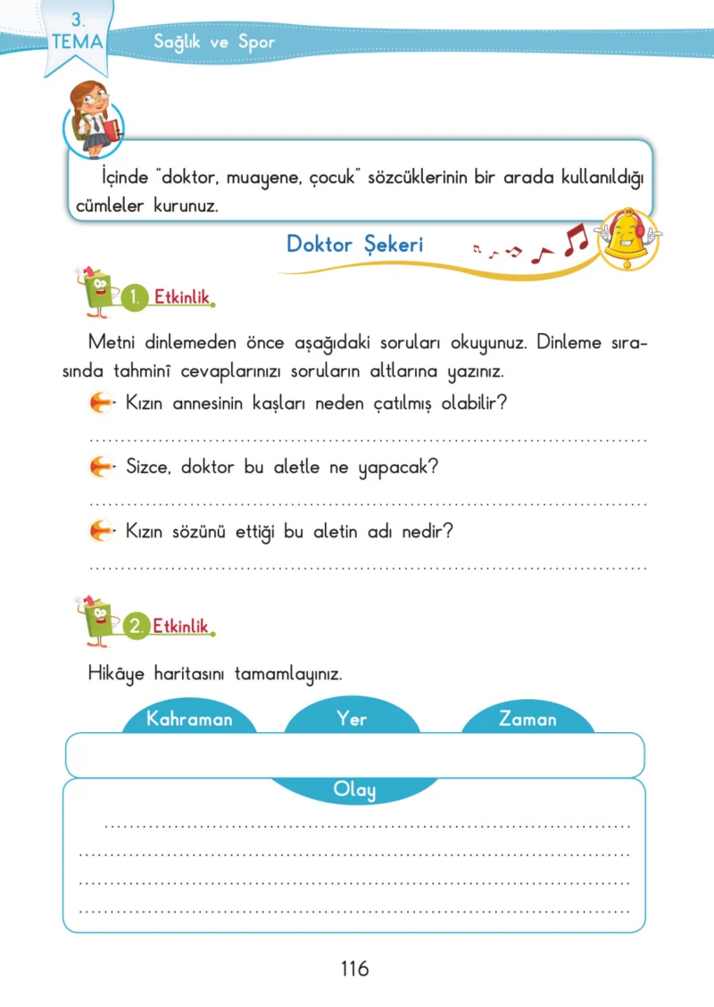 3. Sınıf Türkçe Ders Kitabı Cevapları SDR İpekyolu Yayınları Sayfa 116