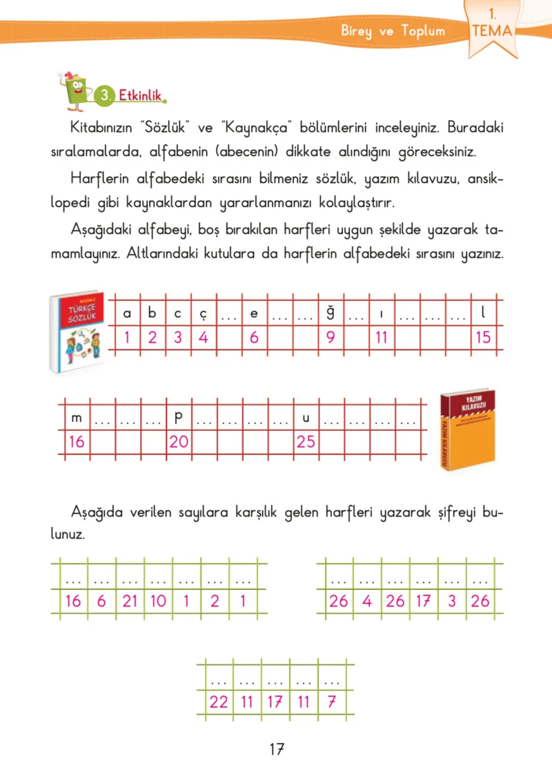 3. Sınıf Türkçe Ders Kitabı Cevapları SDR İpekyolu Yayınları Sayfa 17