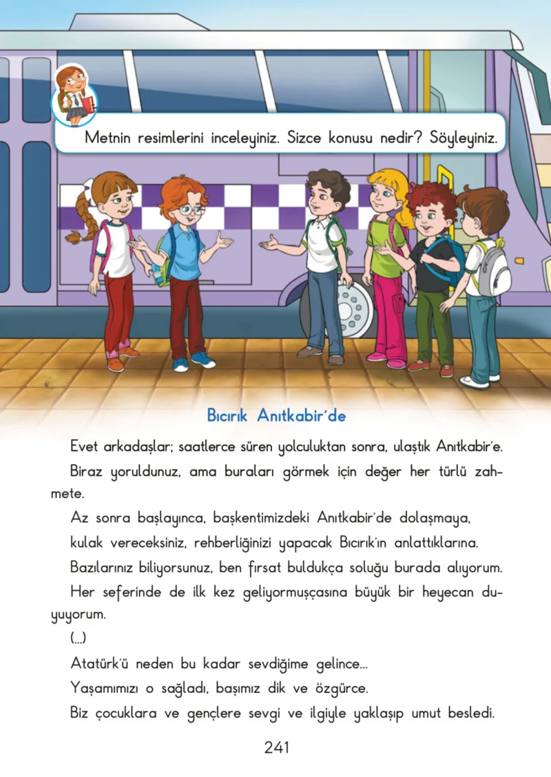 3. Sınıf Türkçe Ders Kitabı Cevapları SDR İpekyolu Yayınları Sayfa 241