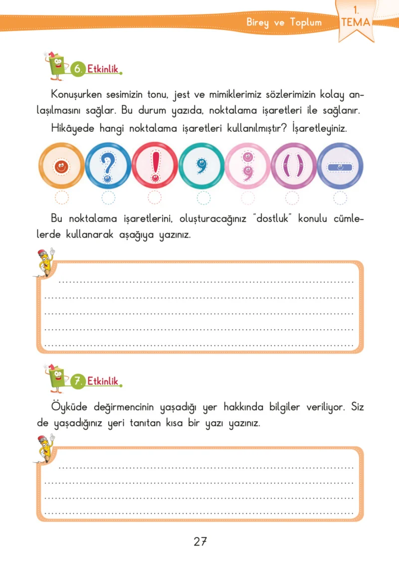 3. Sınıf Türkçe Ders Kitabı Cevapları SDR İpekyolu Yayınları Sayfa 27