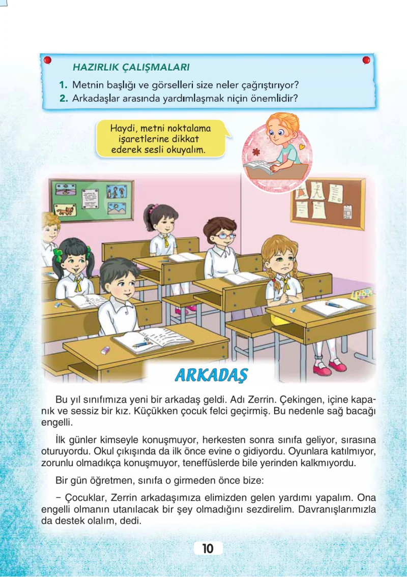 3. Sınıf Türkçe Ders Kitabı Cevapları Sonuç Yayınları Sayfa 10