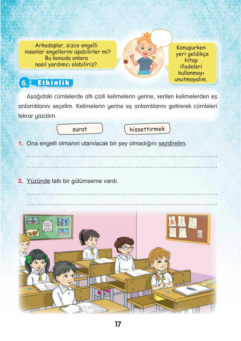 3. Sınıf Türkçe Ders Kitabı Cevapları Sonuç Yayınları Sayfa 17