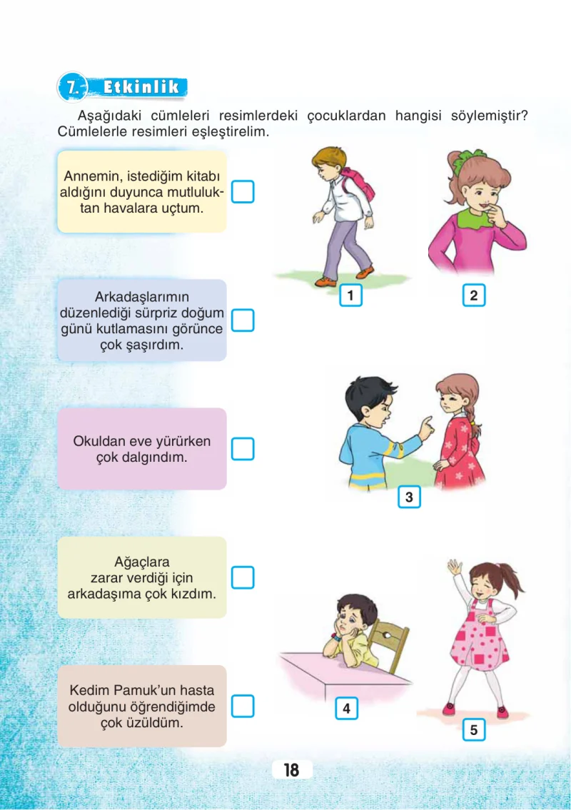 3. Sınıf Türkçe Ders Kitabı Cevapları Sonuç Yayınları Sayfa 18