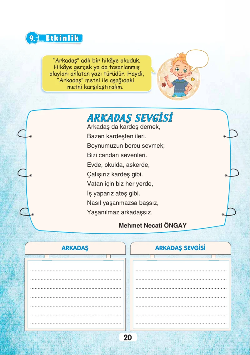3. Sınıf Türkçe Ders Kitabı Cevapları Sonuç Yayınları Sayfa 20